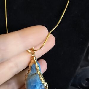 Raw Blue Kyanite Necklace